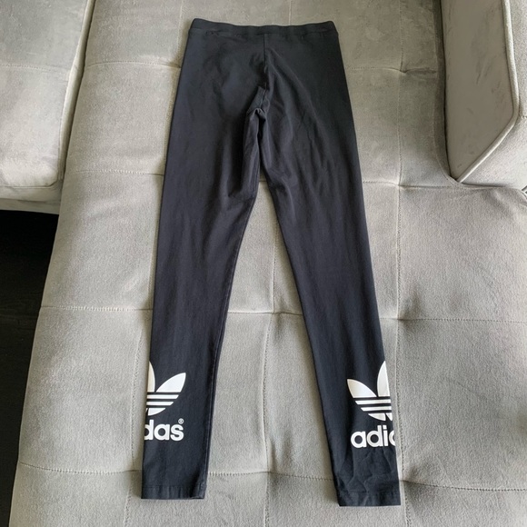 ADIDAS Black Leggings With Logo at Ankles - Picture 7 of 11